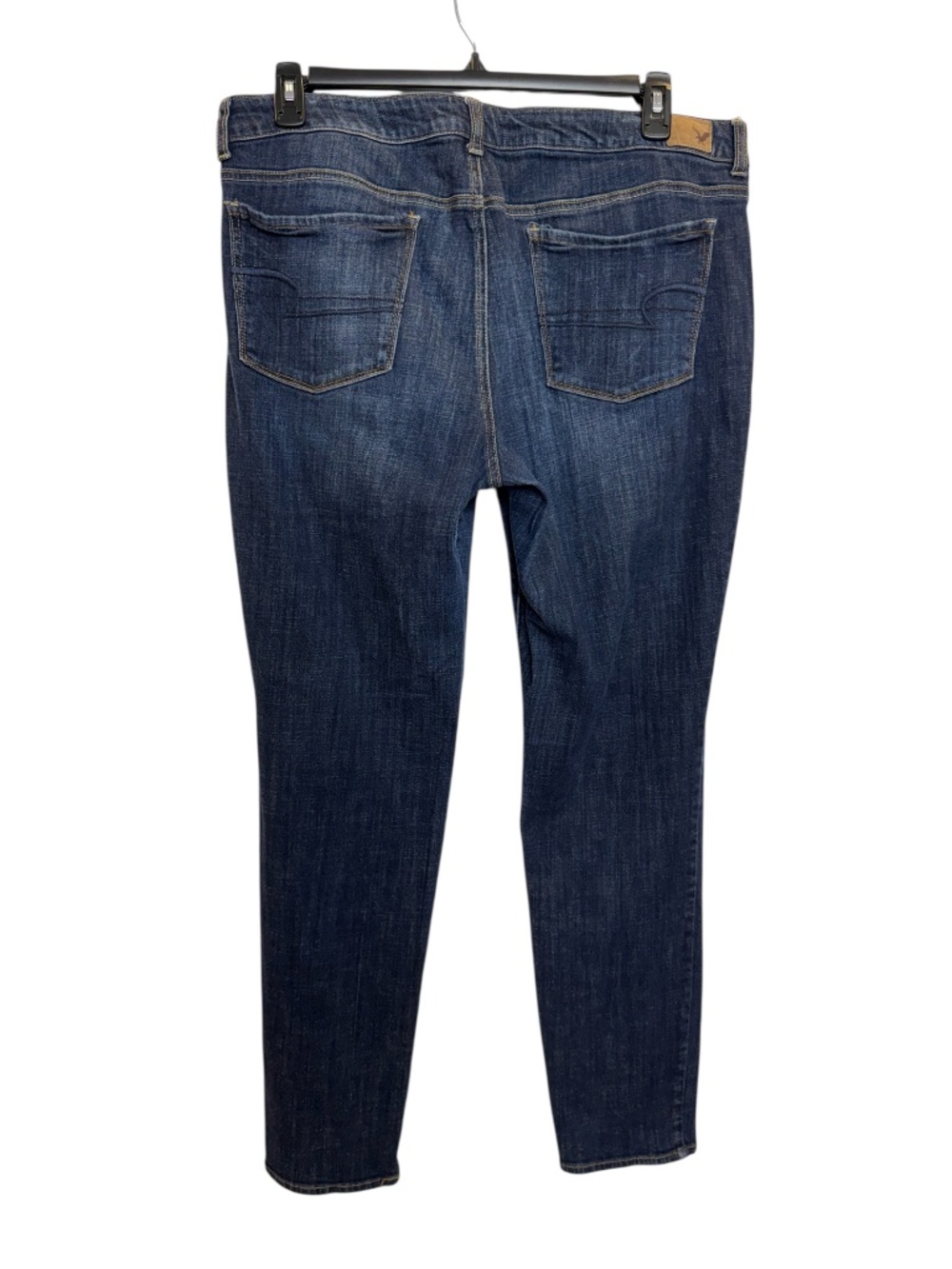 American Eagle Outfitters High Rise Skinny Stretch Dark Whisker Jeans 18 Long - Picture 2 of 12